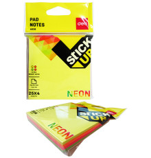 Блок 76*76 мм 4 цвета неон., с липким слоем DELI 100 л, Китай