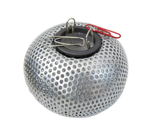 Диспенсер для скрепок HORER металлич. магнитный (боченок) серебро, Китай