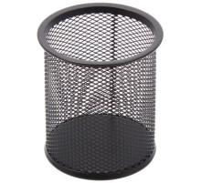 Стакан для канцелярский принадлежностей металл. сетка, круглый,черный, GROSSКитай
