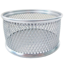 Подставка для канцелярских мелочей (скрепок) металл. круглая, серебро (HORER),Китай