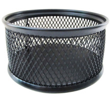 Подставка для канцелярских мелочей (скрепок) металл. круглая, черная (HORER),Китай