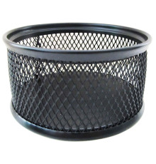 Подставка для канцелярских мелочей (скрепок) металл. круглая, черная (HORER),Китай