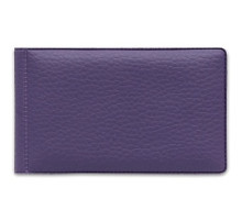Визитница горизонтальная, мягкая "экокожа" МАТОВАЯ СИРЕНЬ "Стандарт" 40 карт, РФ