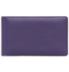 Визитница горизонтальная, мягкая "экокожа" МАТОВАЯ СИРЕНЬ "Стандарт" 40 карт, РФ