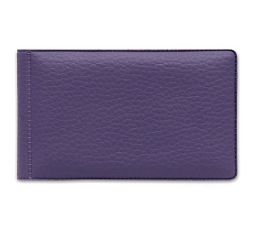 Визитница горизонтальная, мягкая "экокожа" МАТОВАЯ СИРЕНЬ "Стандарт" 40 карт, РФ