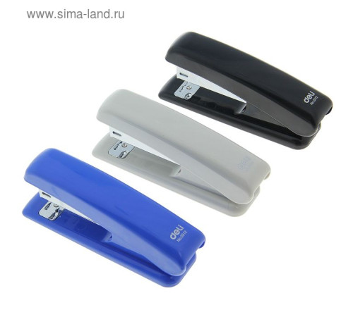 25л Степлер №24/6  Дели (пласт.корпус, металлич. механизм, гл.захв 5см.цв. беж.син.черн.) Китай