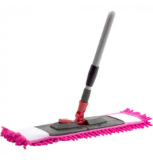 Швабра 120см, телескопическая рукоятка, насадка Синель 40,5*10,5 см. РБ