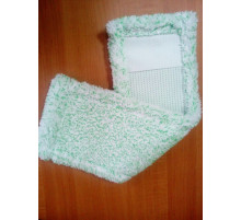 Насадка сменная 44*14см для плоской швабры, микрофибра, прямоуг. 90г. РБ