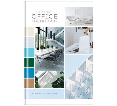 Ежедневник A5 недатир. 136 л.,  7БЦ, «Офис. Your inspiration», матовая ламина, РФ