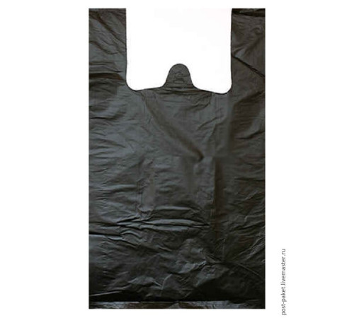 Пакет-майка п/эт ПНД 500*500 черный 14 мкм 100 шт/уп. РБ