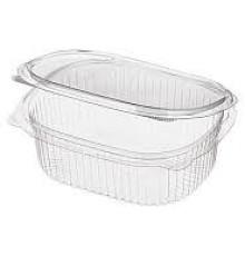 Контейнер 1000мл однор пласт., с совмещ. крыш. прозр.,овал. ПЭТ КС Кр-1000 (РКС)  177х148х76мм, РФ