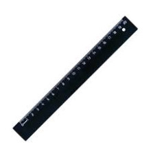 Линейка 20 см пласт. непроз. черная СТАММ. РФ