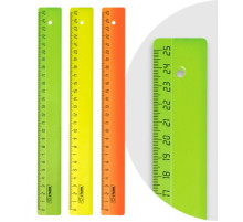 Линейка 25 см пласт. непроз. фисташковая СТАММ. РФ