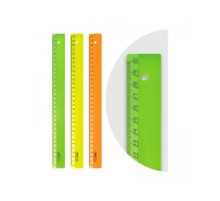 Линейка 30см пластиковая Neon ассорти Стамм, РФ