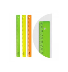 Линейка 30см пластиковая Neon ассорти Стамм, РФ