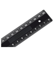 Линейка 20см пластиковая черная, Беларусь