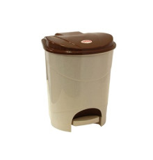 Пласт. контейнер для мусора с педалью 19л, мрамор, РФ