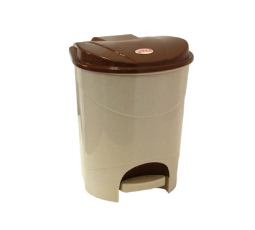 Пласт. контейнер для мусора с педалью 19л, мрамор, РФ