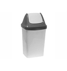 Контейнер 25л пласт. для мусора СВИНГ бежевый мрамор, РФ