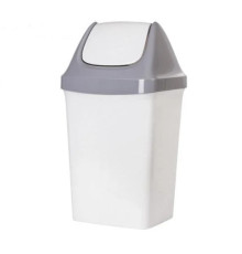 Контейнер 50л пласт. для мусора 50л СВИНГ Бежевый мрамор, РФ