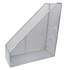 Лоток вертикальный металлический HORER размер 27*10*30 см,сетка, СЕРЕБРО,Китай