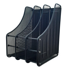 Лоток вертикальный  металлический серебро, 3-отд.,290*254*310 мм, Китай