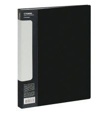 Папка 100 файлов А4 СТАММ"Стандарт,30мм, 800 мкм пласт. чёрная. РФ