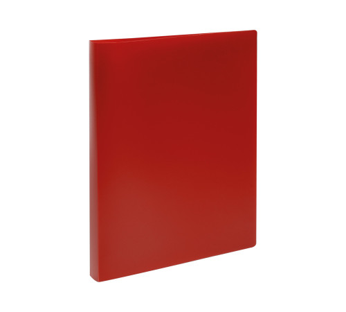 Папка на 2 кольца А4, СТАММ, 25мм, 500мкм, пластик, красная, РФ