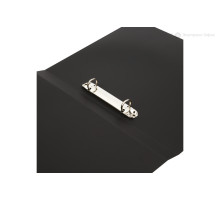 Папка на 2 кольца А4, СТАММ, 40мм, 500мкм, пластик, Черная, РФ