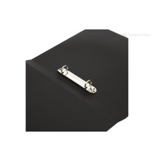 Папка на 2 кольца А4, СТАММ, 40мм, 500мкм, пластик, Черная, РФ