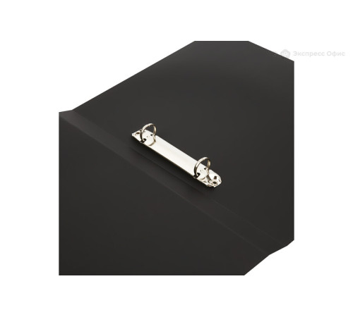 Папка на 2 кольца А4, СТАММ, 40мм, 500мкм, пластик, Черная, РФ