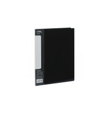 Папка с пружинным скоросшивателем СТАММ А4, 17мм, 700мкм, черная, с внутр. карманом,Россия