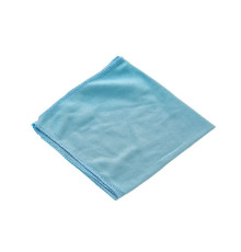 Салфетка микрофибра ДЛЯ СТЕКЛА  30*30 см, универсальная голубая 220г/м2, Китай