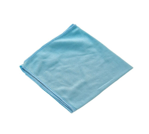 Салфетка микрофибра ДЛЯ СТЕКЛА  30*30 см, универсальная голубая 220г/м2, Китай