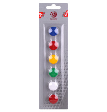Магниты для доски диам. 20 мм Globus 6шт/упак цветные .РФ