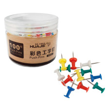 Кнопки-гвоздики 100 шт, цветные, Hua Jie, Китай