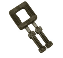 Пряжка пластмассовая 15 мм 1000шт/упак, т.серая, РБ