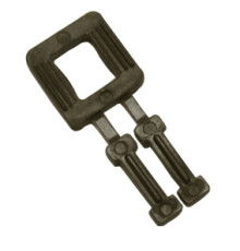 Пряжка пластмассовая 15 мм 1000шт/упак, т.серая, РБ