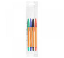 Набор шариковых ручек Стамм "111 Orange", линия 1мм, 4шт, 4цв, РФ