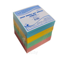 Блок бумаги для заметок РАДУГА, 90*90мм, 500 гр, (1000л) , непрокленный, 4 цвета, РБ