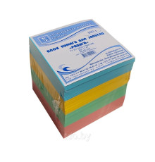 Блок бумаги для заметок РАДУГА, 90*90мм, 500 гр, (1000л) , непрокленный, 4 цвета, РБ