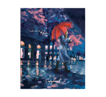 Тетрадь общая А5, 120 л. на кольцах "Под дождём", обложка твердый переплет, ламинация, РФ