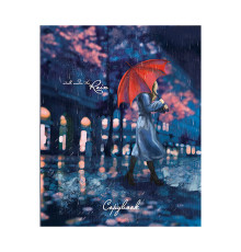 Тетрадь общая А5, 120 л. на кольцах "Под дождём", обложка твердый переплет, ламинация, РФ