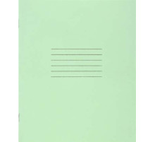 Тетрадь А5 12л линия школьная на скобе, ф.170*205, зелен. бум.обложка. РБ
