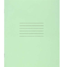 Тетрадь А5 12л линия школьная на скобе, ф.170*205, зелен. бум.обложка. РБ