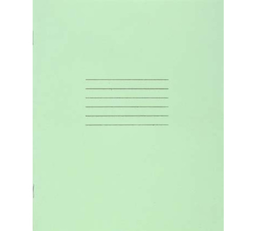 Тетрадь А5 12л линия школьная на скобе, ф.170*205, зелен. бум.обложка. РБ