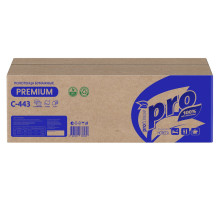 Полотенца бумажные Z сложения, PROtissue, 2-сл 200л, 21 пач/кор, 24*22,5 см.,100% целлюлоза,РФ