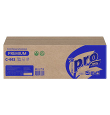 Полотенца бумажные Z сложения, PROtissue, 2-сл 200л, 21 пач/кор, 24*22,5 см.,100% целлюлоза,РФ