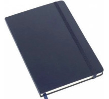 Ежедневник А5 недатир., 122 л., 138х206 мм, черный/синий, на резинке, Comix, Китай