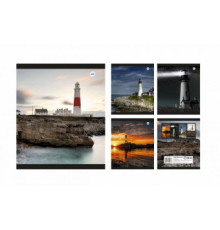 Тетрадь А5,(скоба) 48л,Ф.170*205, КЛЕТКА , серия "Маяки", РБ